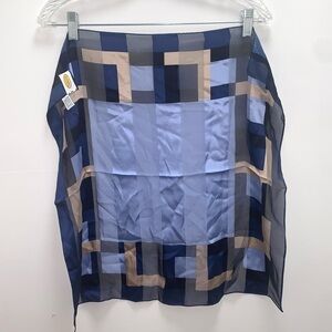 Talbots Silk Square Scarf 21.5" X 21"